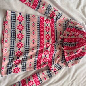 Carter's Pink and Blue Patterned Hoodie